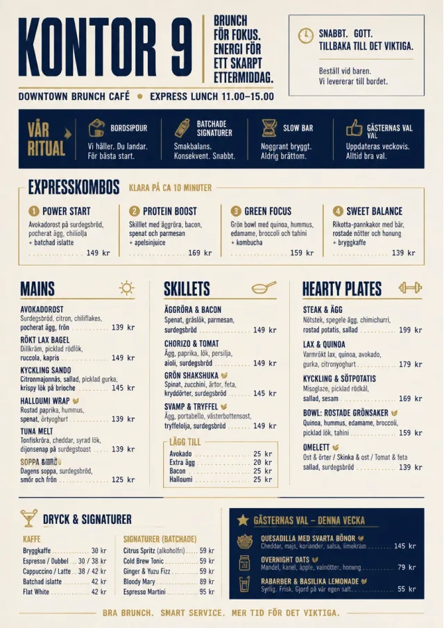 Power Lunch brunch-menu menu template preview