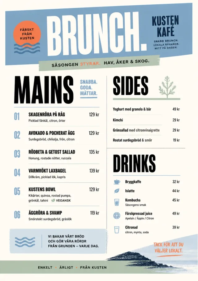 Counter Quick Board brunch-menu menu template preview