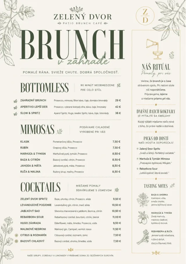 Garden Patio Day brunch-menu menu template preview