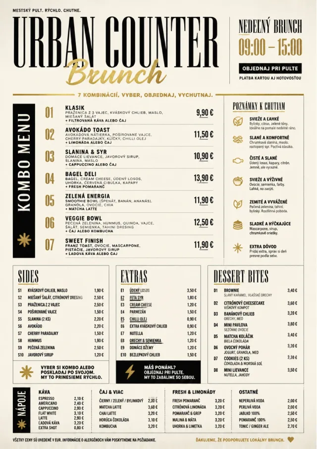 Urban Counter Quick brunch-menu menu template preview