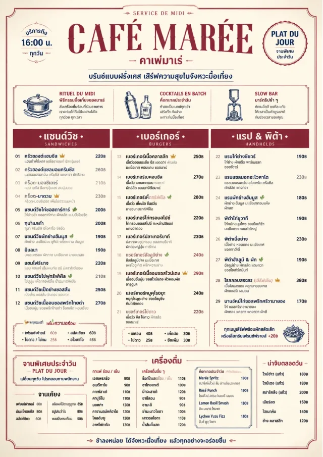 Bistro Midi brunch-menu menu template preview