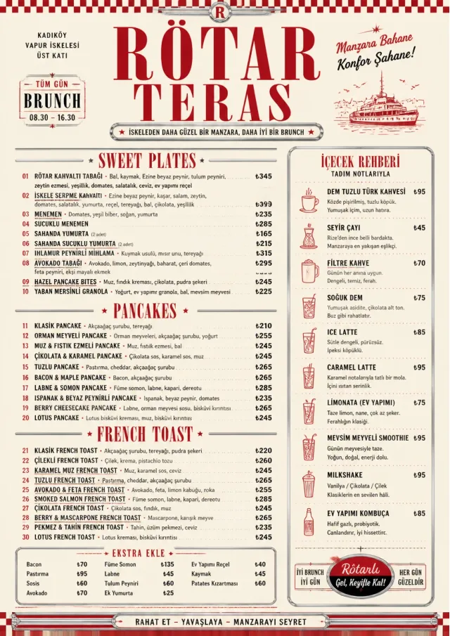 Diner Comfort brunch-menu menu template preview