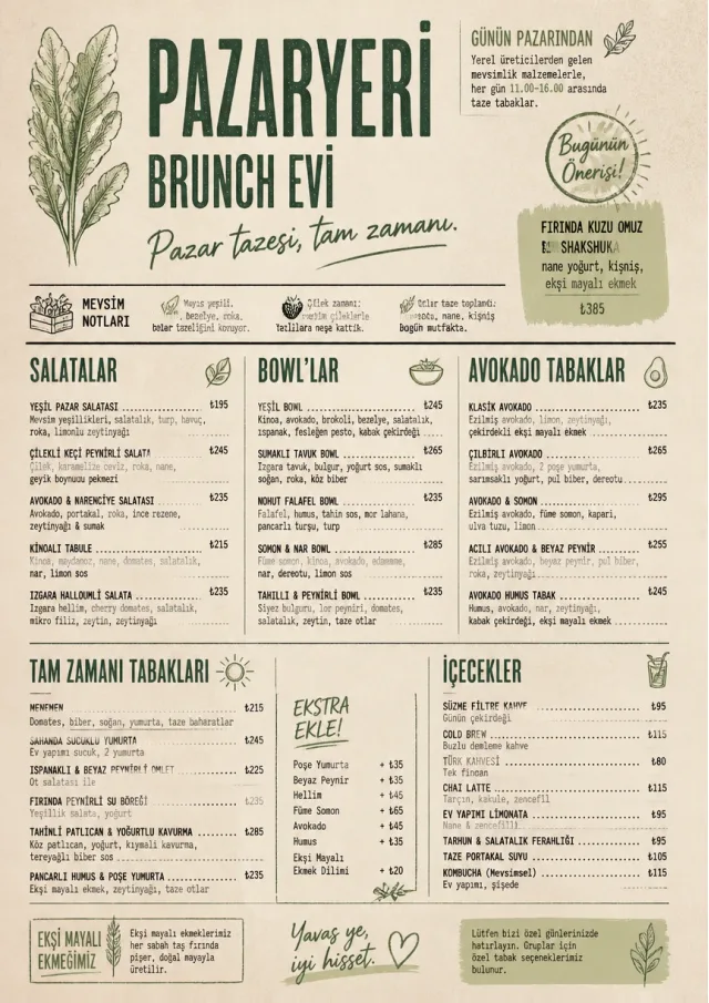 Market Fresh Midday brunch-menu menu template preview