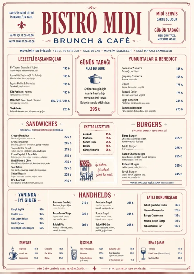 Bistro Midi brunch-menu menu template preview