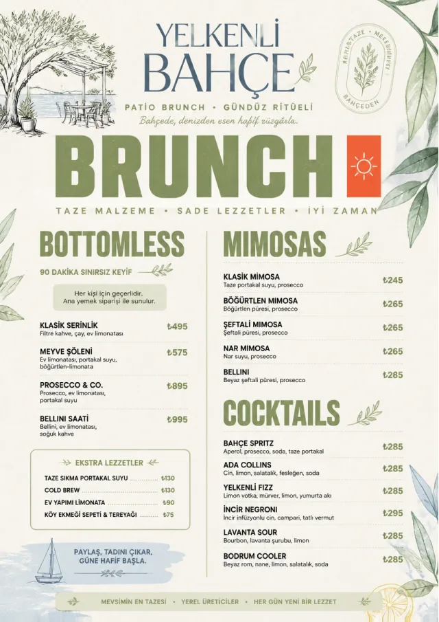 Garden Patio Day brunch-menu menu template preview