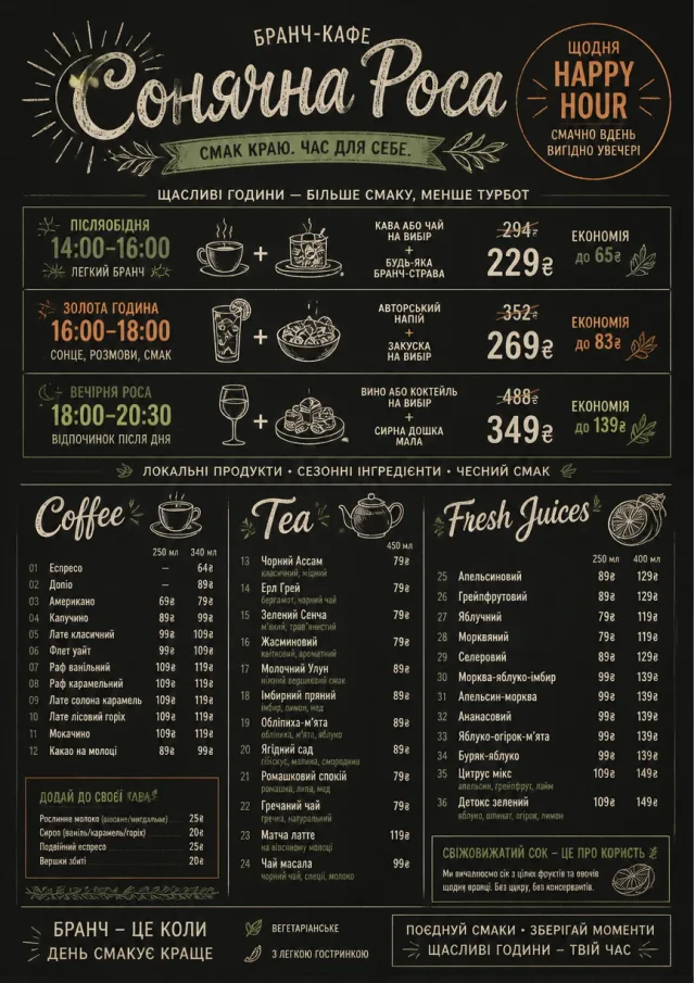Happy Hour Promo brunch-menu menu template preview