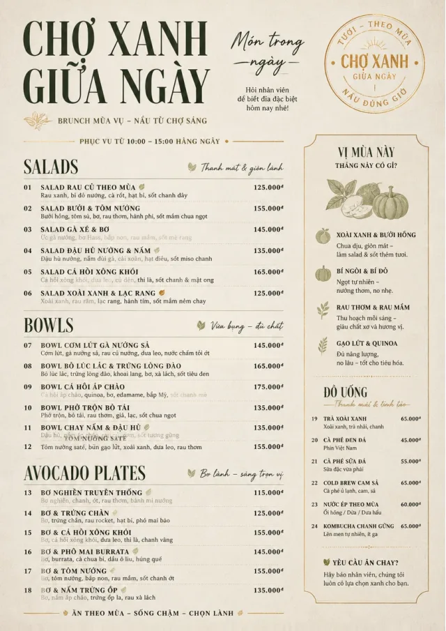 Market Fresh Midday brunch-menu menu template preview