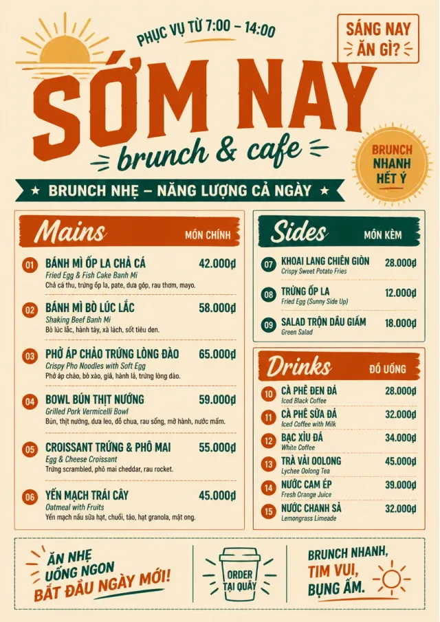 Counter Quick Board brunch-menu menu template preview