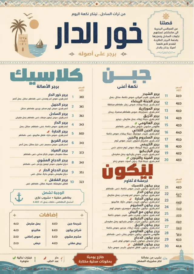 Heritage Tradition burger-menu menu template preview