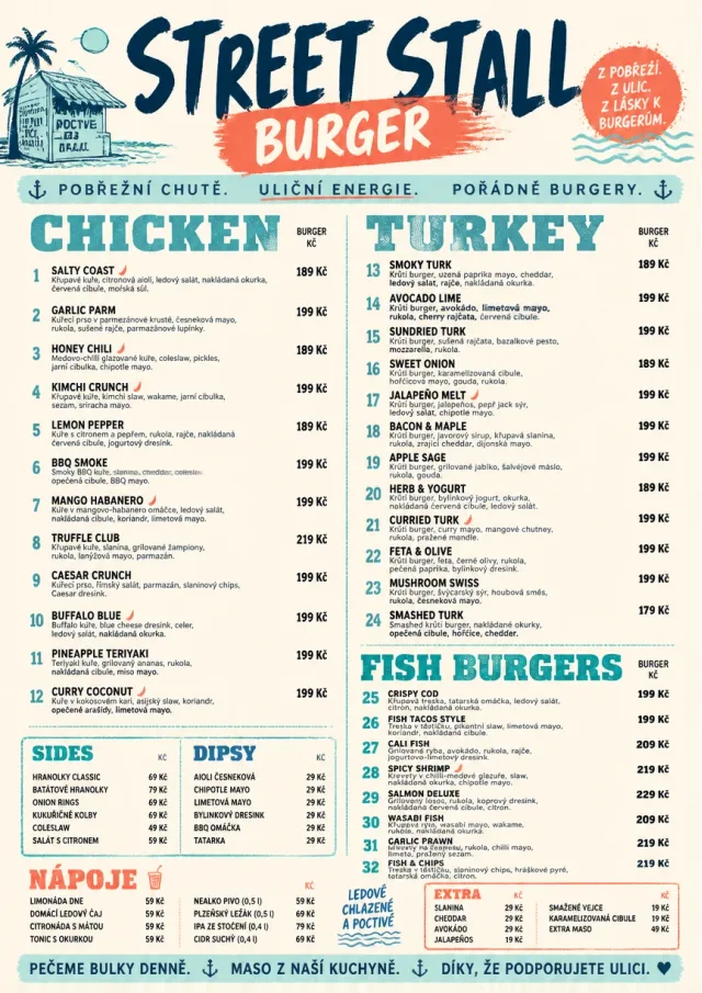 Street Stall Energy burger-menu menu template preview