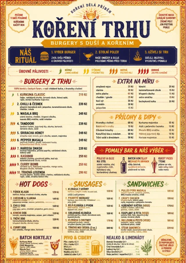 Spice Market Bold burger-menu menu template preview