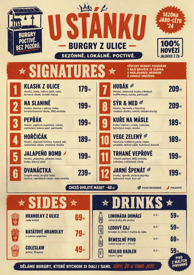 Street Stall Flyer burger-menu menu template preview