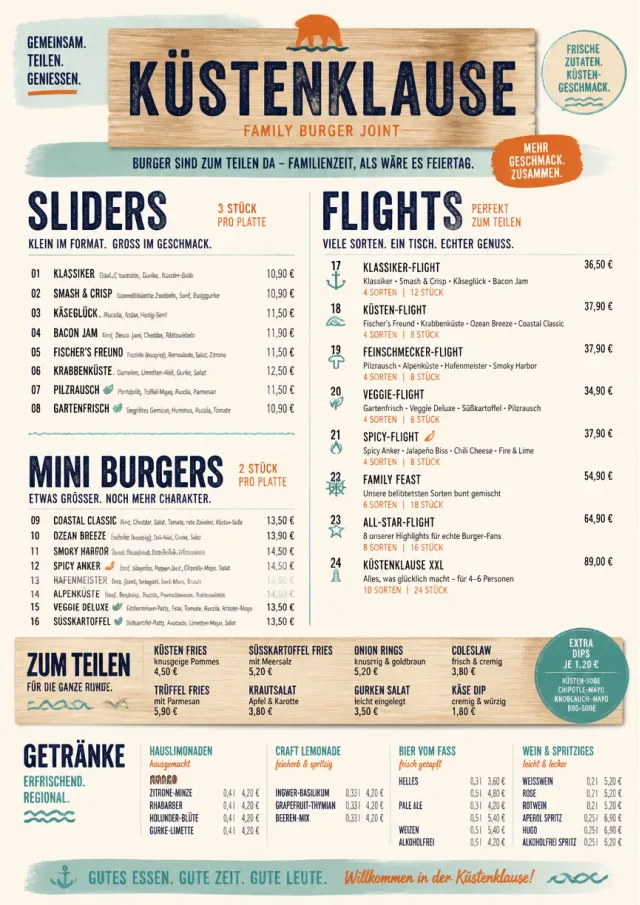 Family Style Feast burger-menu menu template preview