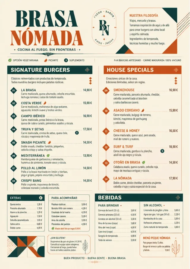 Modern Fusion burger-menu menu template preview