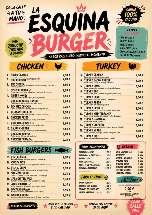 Street Stall Energy burger-menu menu template preview