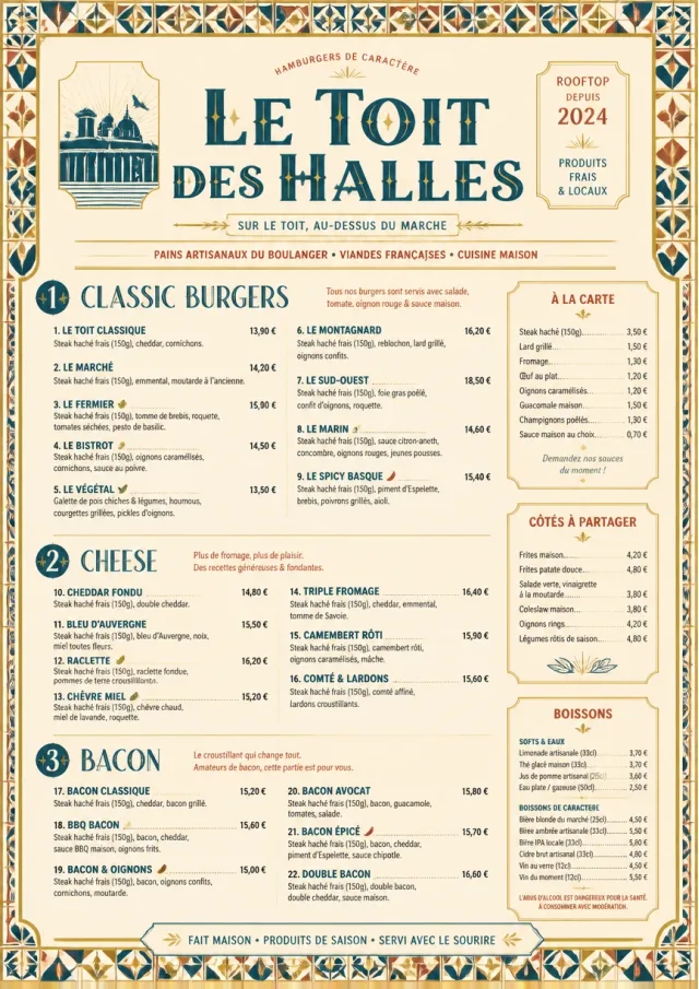 Heritage Tradition burger-menu menu template preview