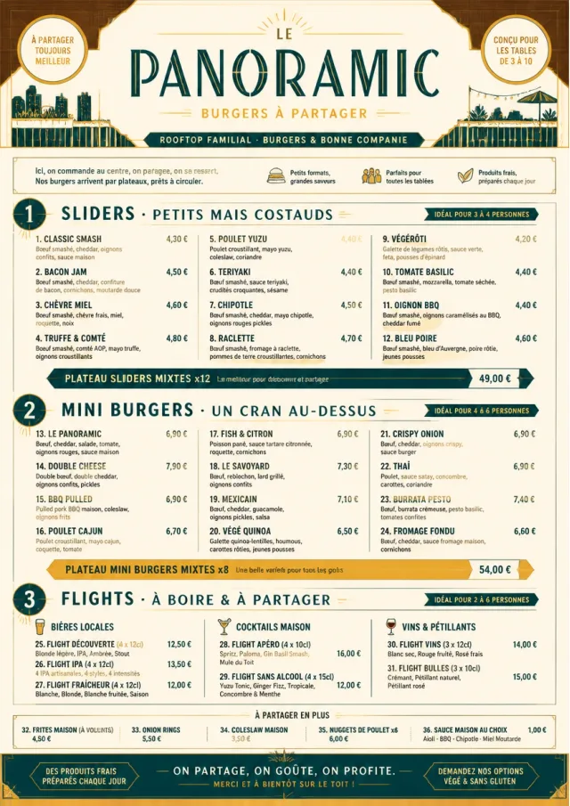 Family Style Feast burger-menu menu template preview
