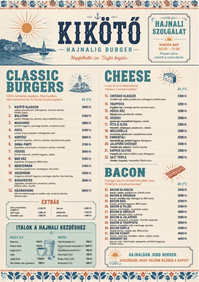 Heritage Tradition burger-menu menu template preview