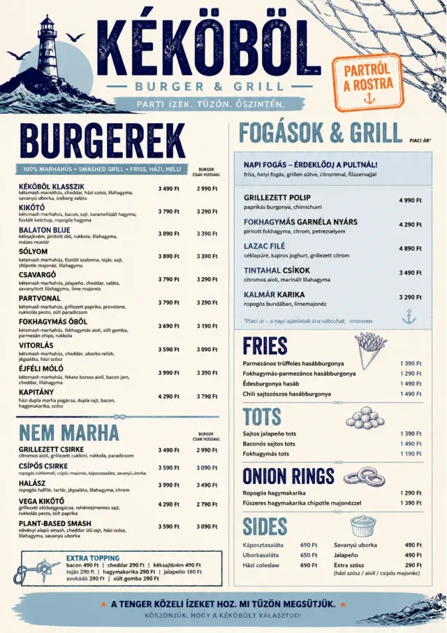 Coastal Regional burger-menu menu template preview
