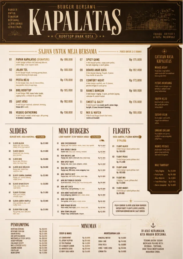Family Style Feast burger-menu menu template preview