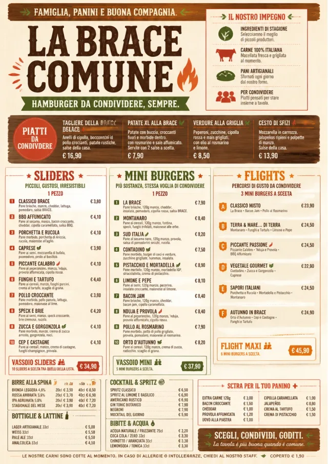 Family Style Feast burger-menu menu template preview