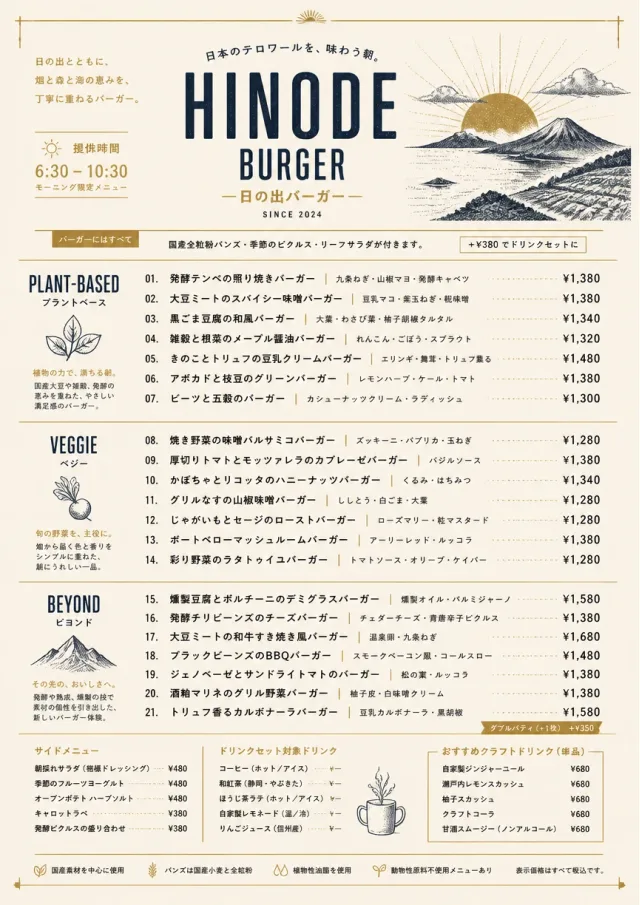Fine Regional burger-menu menu template preview