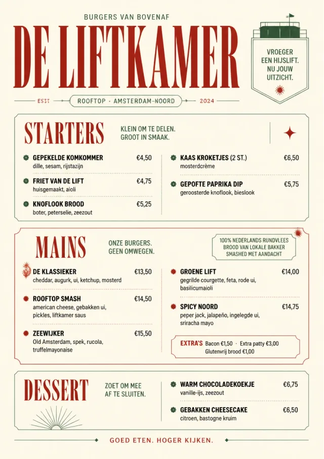 Chef Carte Brève burger-menu menu template preview