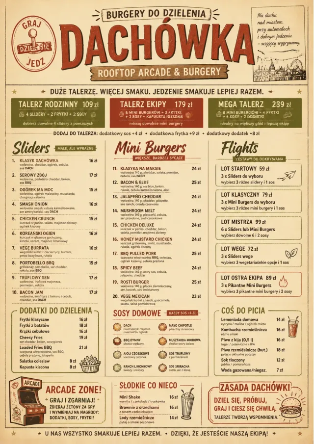 Family Style Feast burger-menu menu template preview