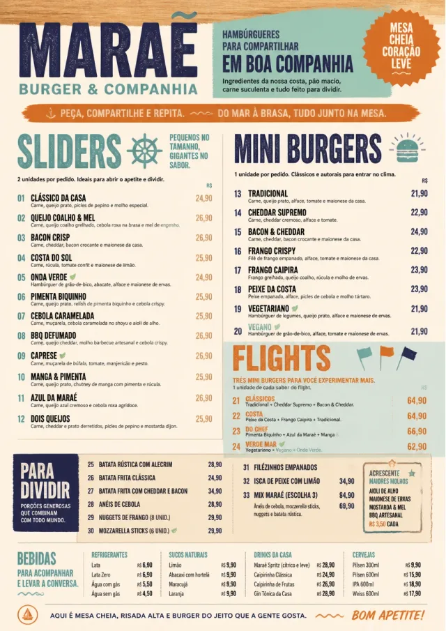 Family Style Feast burger-menu menu template preview