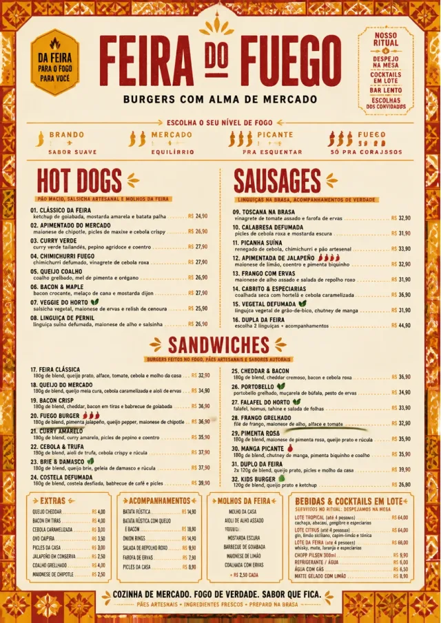Spice Market Bold burger-menu menu template preview