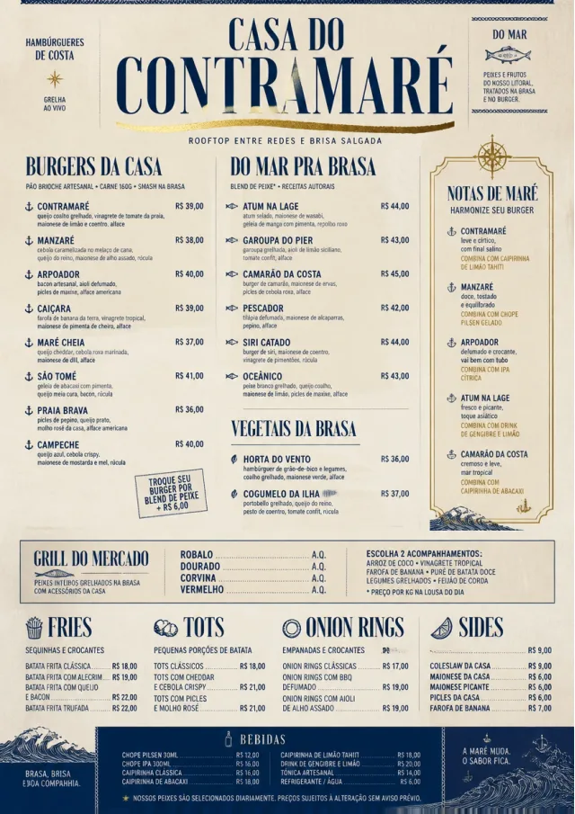 Coastal Regional burger-menu menu template preview