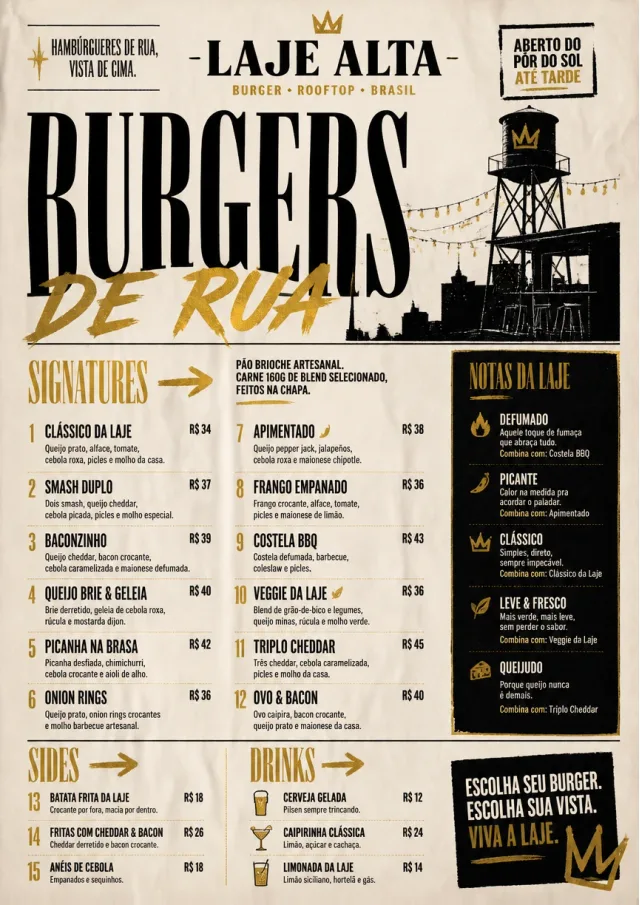 Street Stall Flyer burger-menu menu template preview