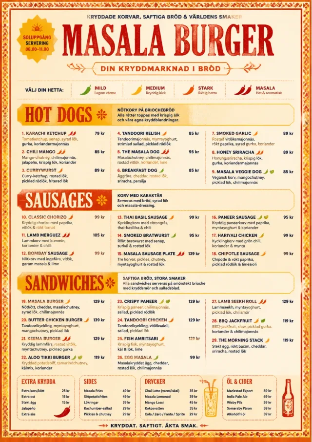 Spice Market Bold burger-menu menu template preview