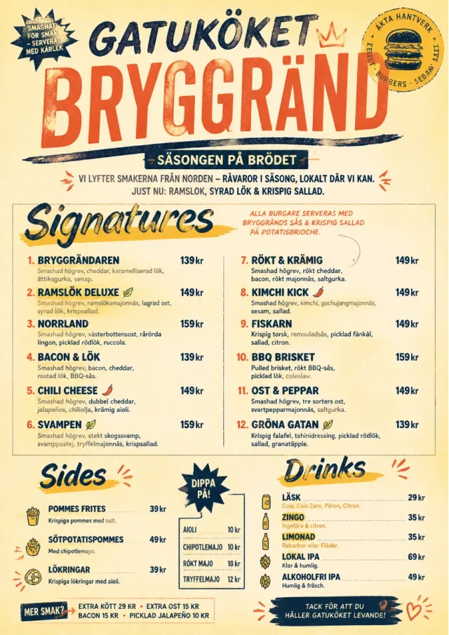 Street Stall Flyer burger-menu menu template preview