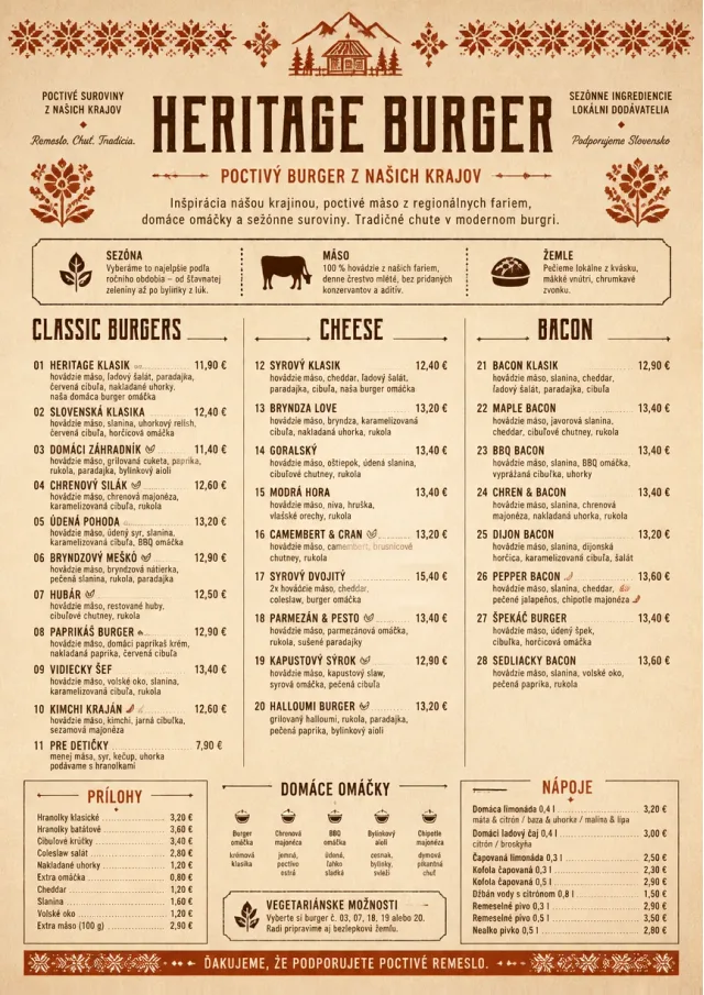 Heritage Tradition burger-menu menu template preview