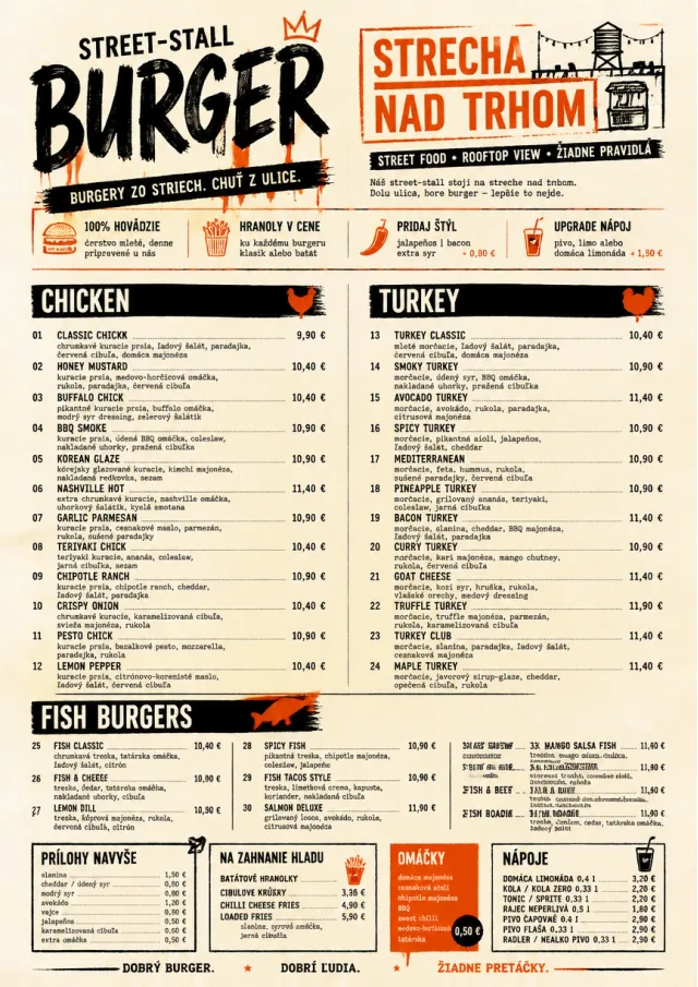 Street Stall Energy burger-menu menu template preview