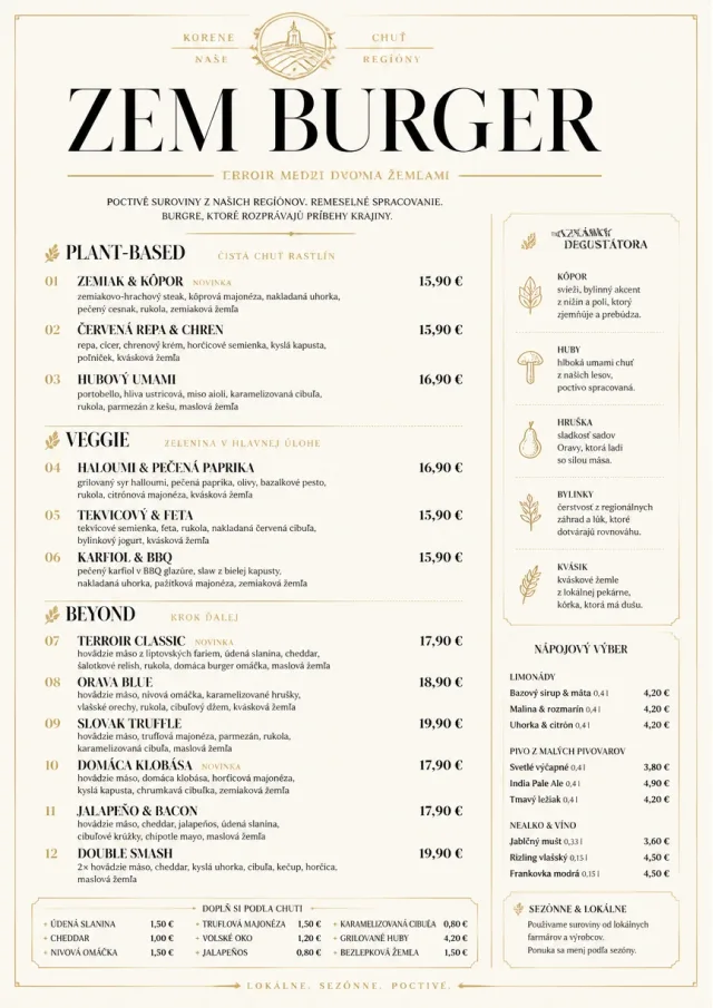 Fine Regional burger-menu menu template preview