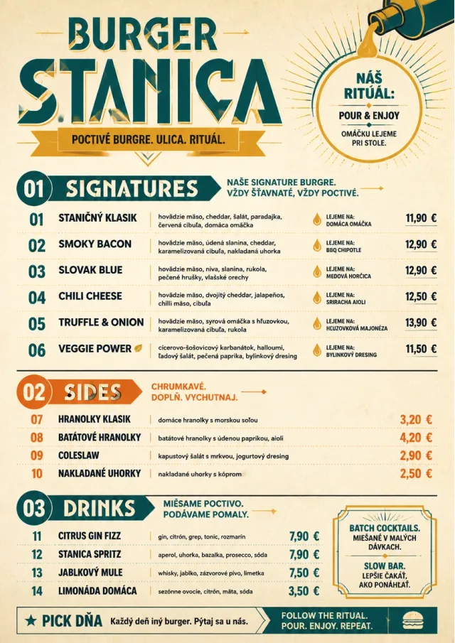 Street Stall Flyer burger-menu menu template preview