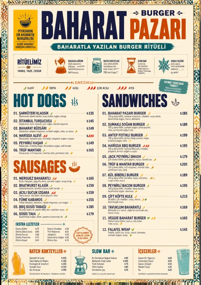 Spice Market Bold burger-menu menu template preview