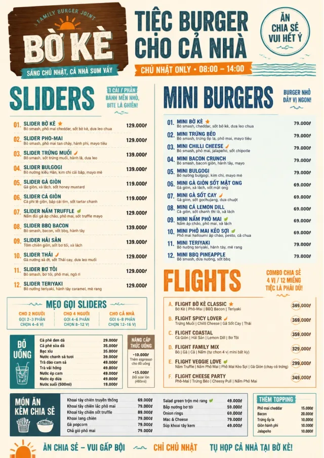 Family Style Feast burger-menu menu template preview