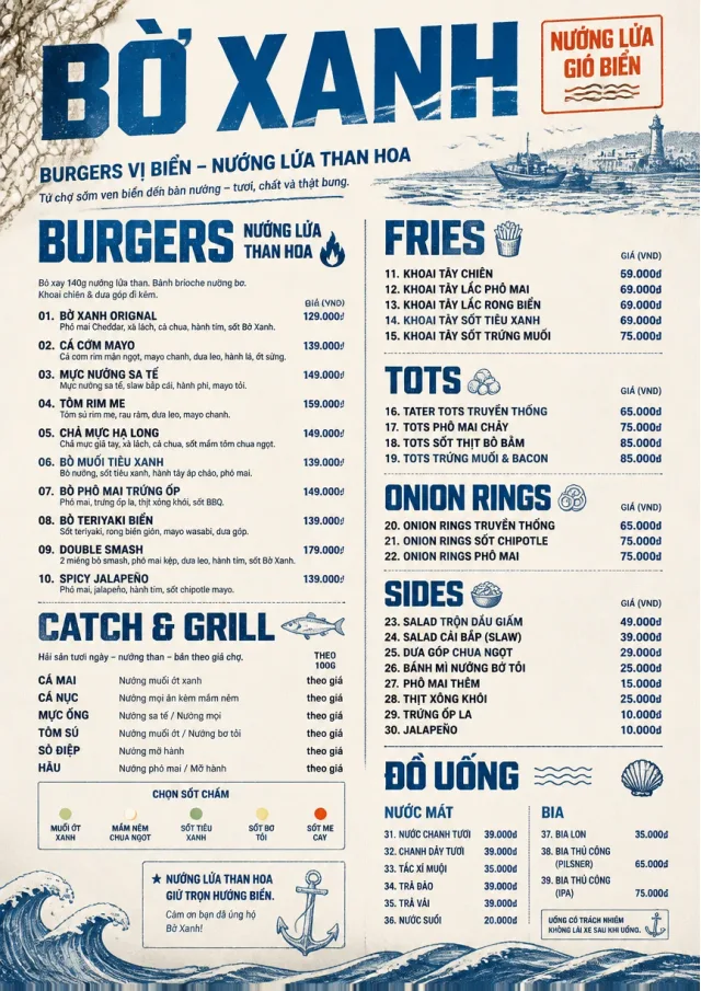 Coastal Regional burger-menu menu template preview