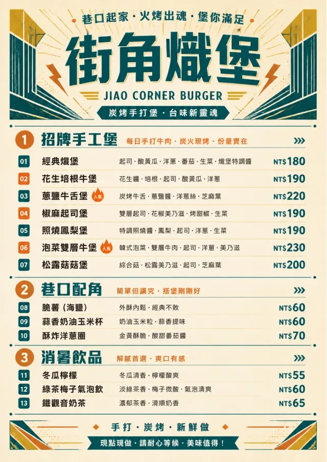 Street Stall Flyer burger-menu menu template preview