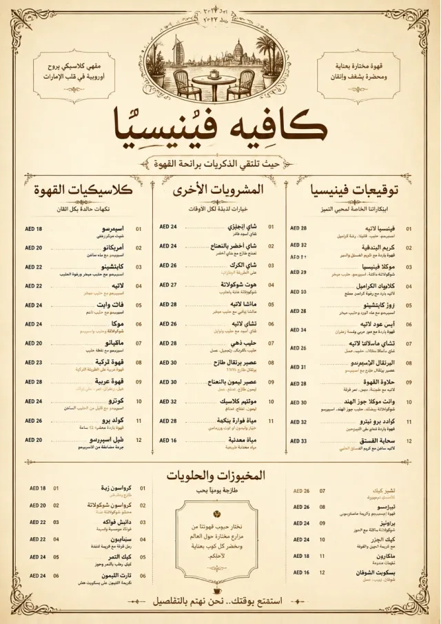Vintage Classic cafe-menu menu template preview