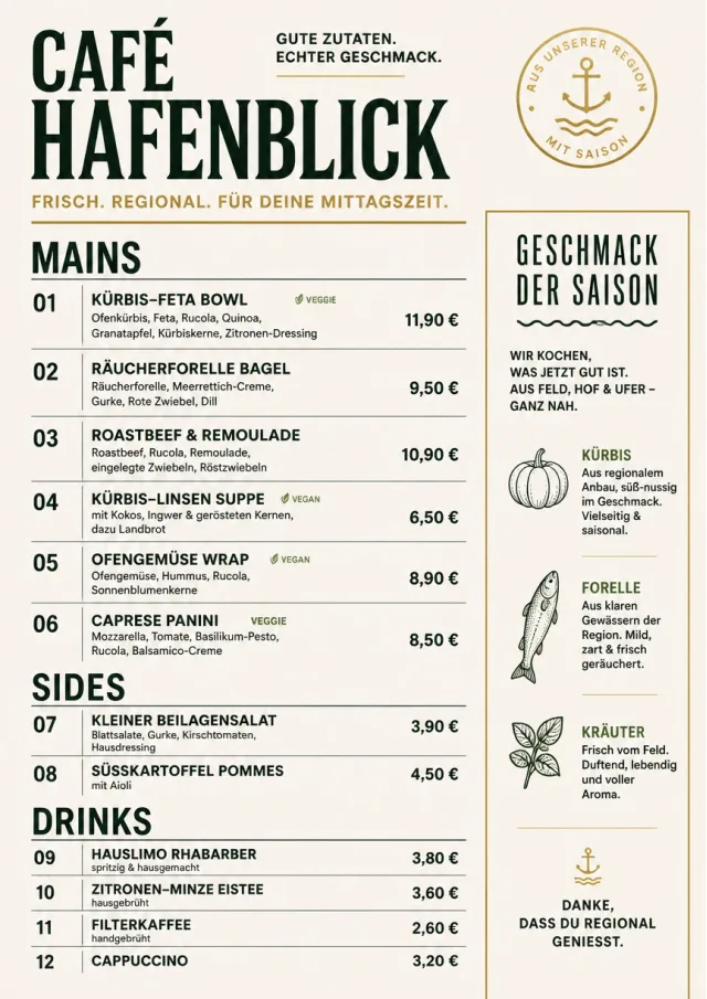 Counter Quick Board cafe-menu menu template preview