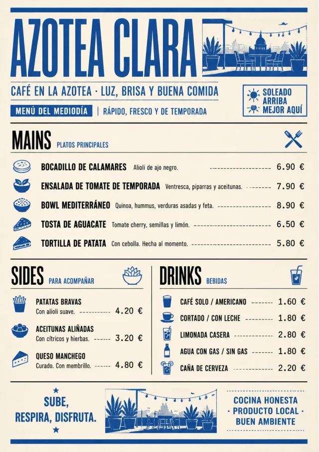Counter Quick Board cafe-menu menu template preview