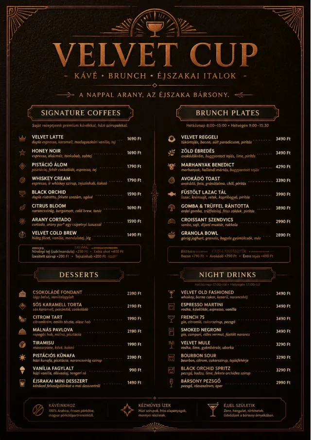 Speakeasy Leather cafe-menu menu template preview