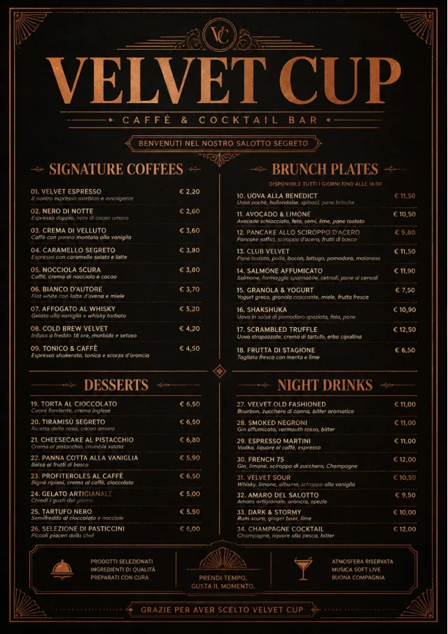 Speakeasy Leather cafe-menu menu template preview