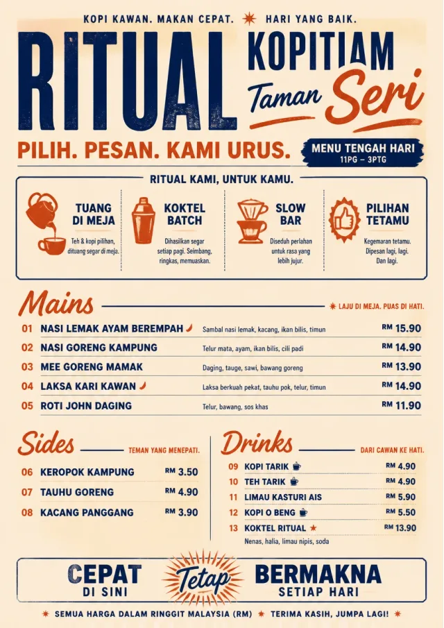 Counter Quick Board cafe-menu menu template preview