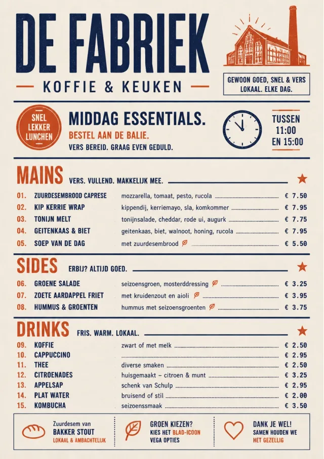 Counter Quick Board cafe-menu menu template preview