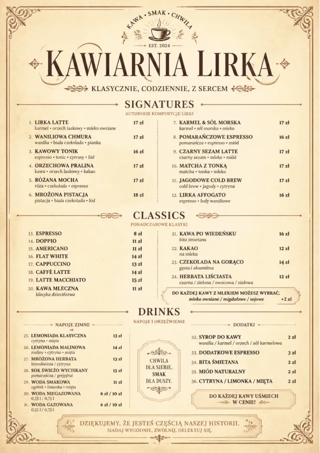 Vintage Classic cafe-menu menu template preview